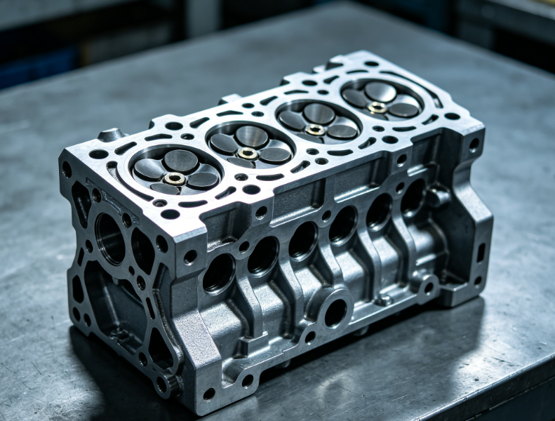 四缸发动机缸盖总成